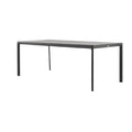 Tavolo moderno in metallo con struttura minimalista